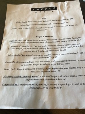 Menu photo 5 Copper Grill Little Rock, AR