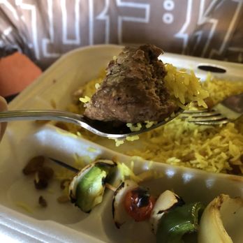 Eden's Grill Inn - This is the Sultani kabob (hard as a tire) with the dry rice and undercooked veggies. - Greek Near Me - Phoenix, Arizona