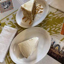 Carrot cake and banana cream pie