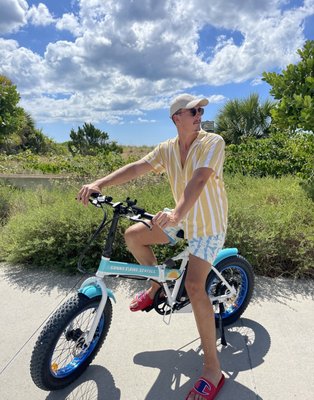 Photo of Sunny E-bike Rentals - Sarasota, FL, US. Biking at lido key