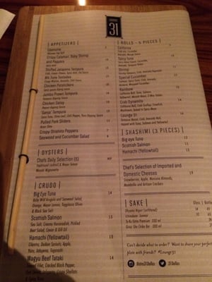 Menu photo 2 Lounge 31 Dallas, TX