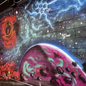 Only Alien Cannabis - Mural walls in our dispensary and consumption lounge. - Cannabis Dispensaries Near Me - Kalamazoo, Michigan