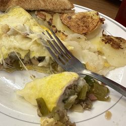 Homestead Family Restaurant - Denver omelette stuffed with goodness