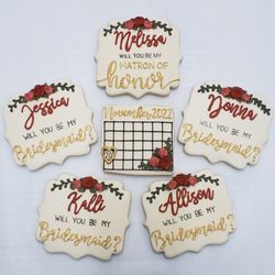 Marie's Sweet Designs - Bridesmaid proposal cookies