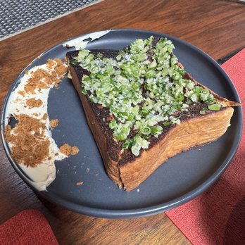 Piglet & Co - Ginger Scallion Focaccia (no Foccacia so they replaced with Milk Bread) - Breakfast & Brunch Near Me - San Francisco, California Piglet & Co - Ginger Scallion Focaccia (no Foccacia so they replaced with Milk Bread) - Breakfast & Brunch Near Me - San Francisco, California