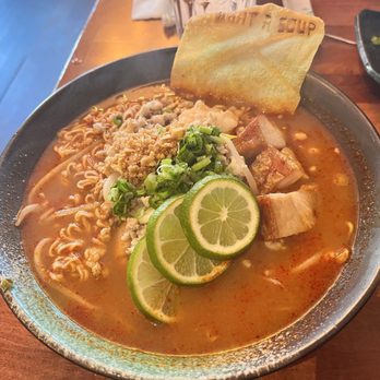 What A Soup - Creamy Tom Yum Noodle soup - Noodles Near Me - Cambridge, Massachusetts What A Soup - Creamy Tom Yum Noodle soup - Noodles Near Me - Cambridge, Massachusetts