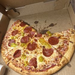 Pizza city - It was really good especially with the garlic sauce. The crust was nice and crisp . The customer service was great as well.