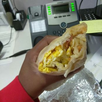 EZ Burger & Grill - Egg, hash browns, bacon, cheese breakfast burrito - Burgers Near Me - Upland, California