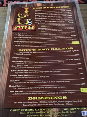Menu photo 2 JG's Pub Oakland, MD