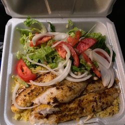 Grilled catfish, rice and a salad $15 ;)