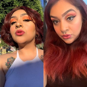 Pear Hair - After my cut vs Before my cut - Hair Stylists Near Me - Los angeles, California