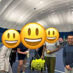 Avon Oaks Country Club - Saturday, 16 November 2024 at Avon Oaks Country Club (tennis center for group tennis drills) - with Coach Aziz on the far right
