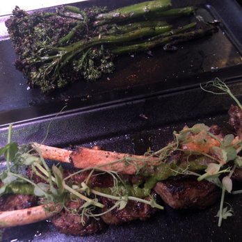 BLK SWAN - Fire roasted lamb chops and the charred broccolini - New American Near Me - Baltimore, Maryland BLK SWAN - Fire roasted lamb chops and the charred broccolini - New American Near Me - Baltimore, Maryland
