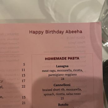 Piatti - menu and my cute little birthday note 3 - Italian Near Me - La Jolla, California Piatti - menu and my cute little birthday note 3 - Italian Near Me - La Jolla, California