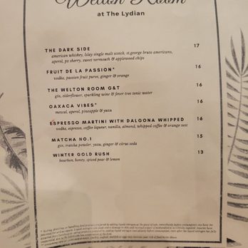 Welton Room - Menu side 2 - Cocktail Bars Near Me - Denver, Colorado Welton Room - Menu side 2 - Cocktail Bars Near Me - Denver, Colorado