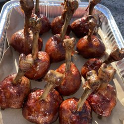 BBQ chicken lollipops