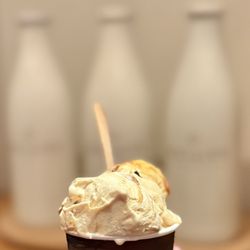 Bacio di Latte - Peanut Butter Chocolate & Salted Caramel Gelato.