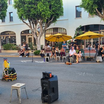 Downtown Fullerton - Audience watching Plagueman Wanderer at The Ground Zero Open Mic (Every Sunday at 6pm) - New American Near Me - Fullerton, California Downtown Fullerton - Audience watching Plagueman Wanderer at The Ground Zero Open Mic (Every Sunday at 6pm) - New American Near Me - Fullerton, California