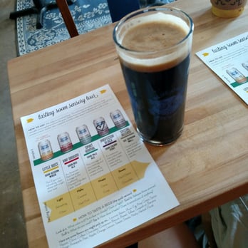 Blue Owl Brewing - Enjoying the  Sour Cherry Stout - Breweries Near Me - Austin, Texas