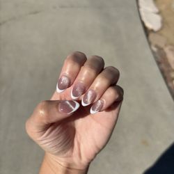 LT NAILS & SPA - Cateye French tip nails
