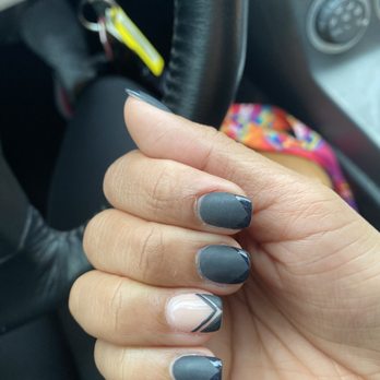 Bliss Nail Bar - You can see one this one the drill buffed away so much at my skin around the nail bed. - Nail Salons Near Me - Georgetown, Texas
