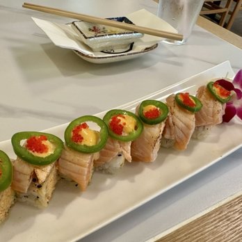 Sushi Boat - Girl on fire roll - Japanese Near Me - Chesterfield, Missouri Sushi Boat - Girl on fire roll - Japanese Near Me - Chesterfield, Missouri