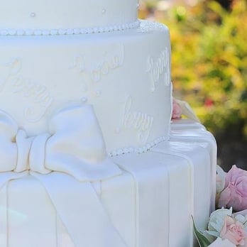 It's All About The Cake - "Rosie and Perry" written on the side. - Bakeries Near Me - Dana Point, California It's All About The Cake - "Rosie and Perry" written on the side. - Bakeries Near Me - Dana Point, California