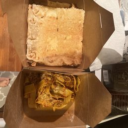 Sardinian Flatbread and Pappardelle alla Bolognese Sardinian Flatbread and Pappardelle alla Bolognese