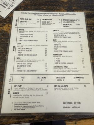 Menu photo 6 Hook Fish at Proof Lab Beer Garden Mill Valley, CA
