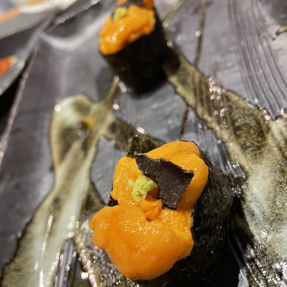 Sake Kawa - Uni caviar and truffle with wasabi nigiri - Sushi Bars Near Me - Astoria, New York Sake Kawa - Uni caviar and truffle with wasabi nigiri - Sushi Bars Near Me - Astoria, New York