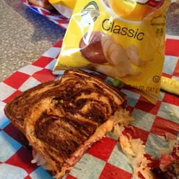 Marbled rye Reuben sandwich Marbled rye Reuben sandwich