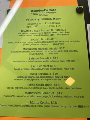 Menu photo 5 Rosebud's Cafe Jackson, CA