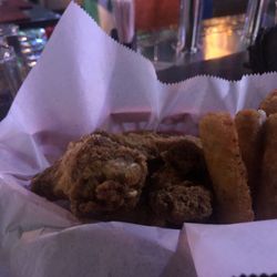 Leo's Sports Page - Seasoned wings and breaded provolone sticks