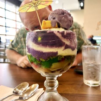 Kain Tayo - Halo-halo is a sweet dessert with ice cream, tapioca pearls, milk, leche flan etc. - Pan Asian Near Me - St. Louis, Missouri Kain Tayo - Halo-halo is a sweet dessert with ice cream, tapioca pearls, milk, leche flan etc. - Pan Asian Near Me - St. Louis, Missouri