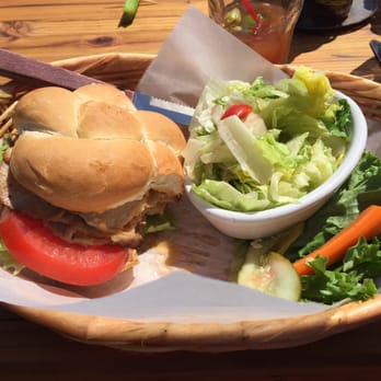 Nepenthe - Pork loin & ice berg lettuce side salad. - New American Near Me - Big Sur, California
