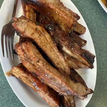 Asian-American Bar-B-Q - #2. Pork Spareribs with 2 rice plate (for two people) - Barbeque Near Me - Weed, California Asian-American Bar-B-Q - #2. Pork Spareribs with 2 rice plate (for two people) - Barbeque Near Me - Weed, California