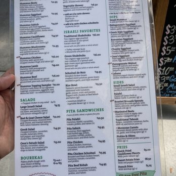 Oren's Hummus - Menu. - Mediterranean Near Me - Cupertino, California
