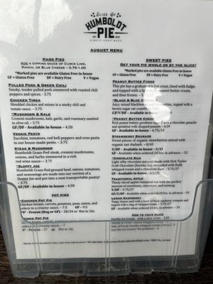 Menu photo 2 Slice of Humboldt Pie Arcata, CA Menu photo 2 Slice of Humboldt Pie Arcata, CA