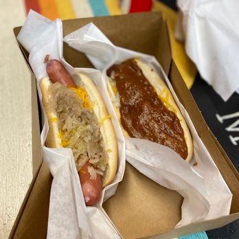 Cupid's Hot Dogs - two hot dogs in a box - Hot Dogs Near Me - Winnetka, California