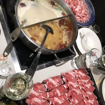Happy Lamb Hot Pot - Hot pot - 2 kinds of soup..sliced lamb, fatty beef, and more beef - Chinese Near Me - Flushing, New York