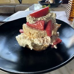 Strawberry shortcake with tarragon chantilly