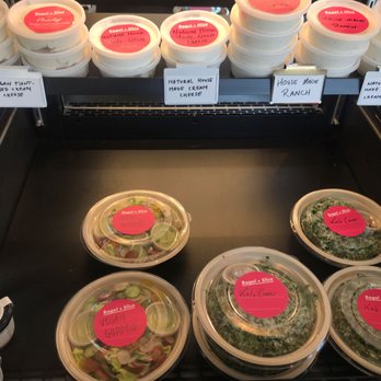 Bagel + Slice Pizza Shop - House made cream cheese and salads to go. - Bagels Near Me - Los Angeles, California Bagel + Slice Pizza Shop - House made cream cheese and salads to go. - Bagels Near Me - Los Angeles, California