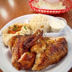 Chicken Maison - 1/2 Chicken Original with Hummus and Maison Rice