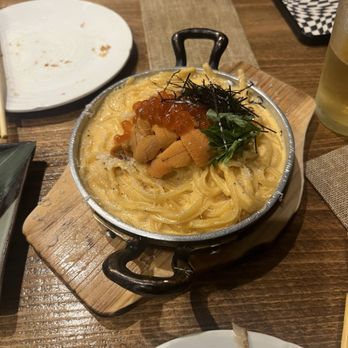 Kiraku - uni carbonara - Tapas/Small Plates Near Me - Berkeley, California