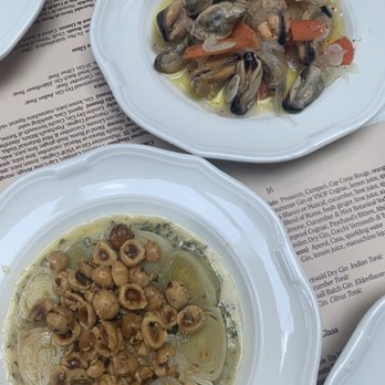 Le Crocodile - Leeks with hazelnuts and the pickled mussels - French Near Me - Brooklyn, New York Le Crocodile - Leeks with hazelnuts and the pickled mussels - French Near Me - Brooklyn, New York