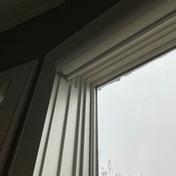 We even cut out a space for the shades to be installed reasonably and she wouldn't send the installer back out to fix it. We even cut out a space for the shades to be installed reasonably and she wouldn't send the installer back out to fix it.