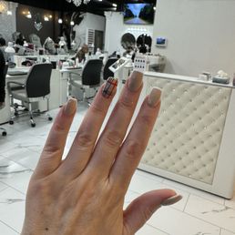 Acrylic with nail art