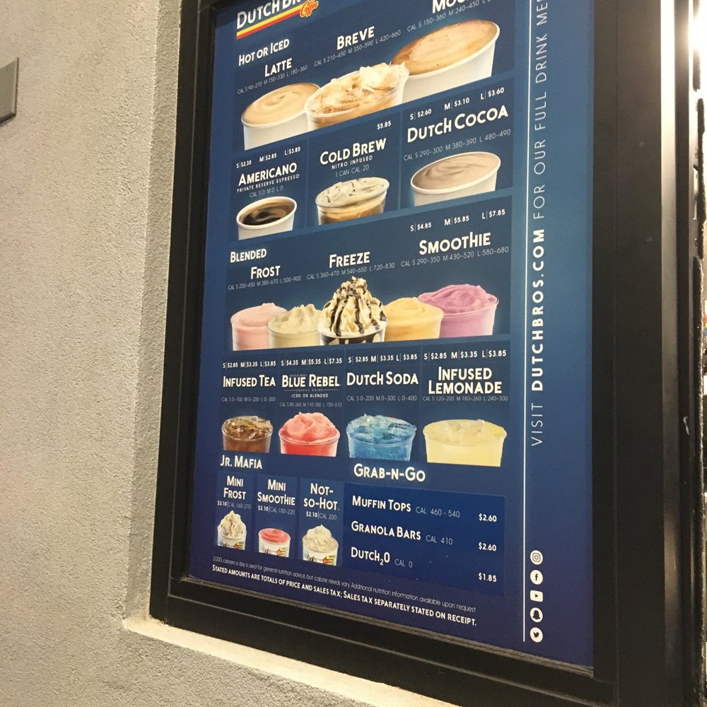 Dutch Bros Coffee - Beverage menu - Coffee & Tea Near Me - Phoenix, Arizona
