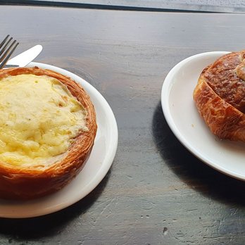 Fior di Latte - Almond chocolate croissant (right) - Cafes Near Me - Burnaby, British Columbia