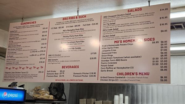 Menu photo 1 MO's Smokehouse BBQ Pismo Beach, CA Menu photo 1 MO's Smokehouse BBQ Pismo Beach, CA
